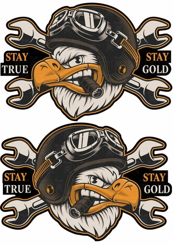 Adler aufkleber sticker - 2x,
